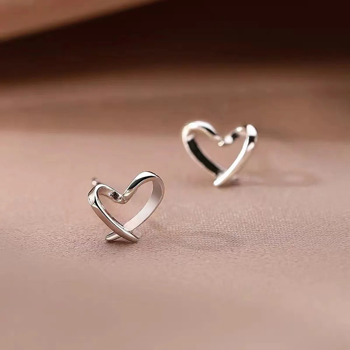 Silver Heart Shape Earring