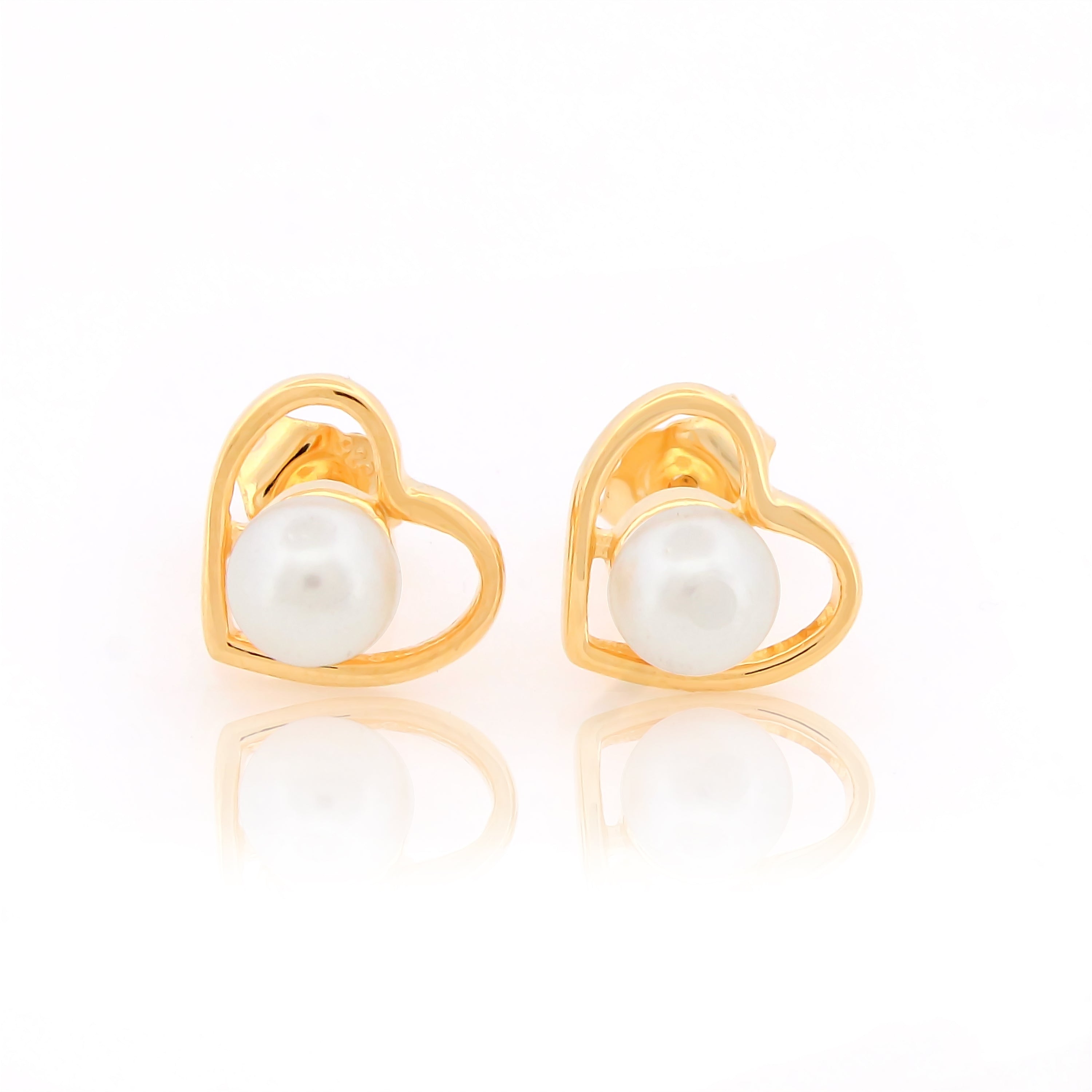 Heart shape Silver Stud Earring