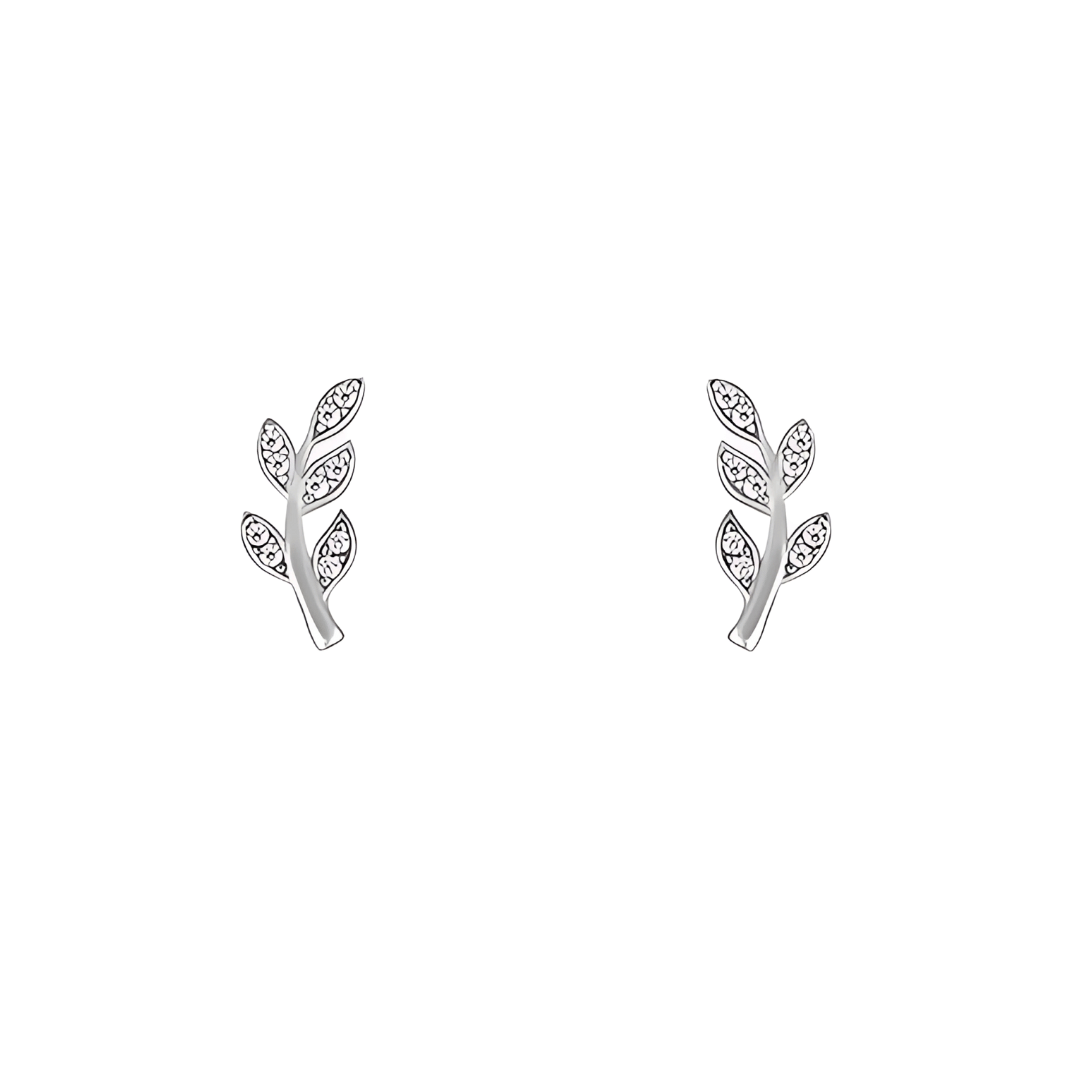 Silver Leaf Earrings